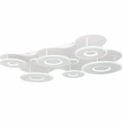 Luminaires Globo Lighting Plafonnier Globo FLAVETTO LED Blanc, 1 lumière, Télécommandes