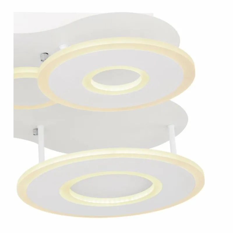 Luminaires Globo Lighting Plafonnier Globo FLAVETTO LED Blanc, 1 lumière, Télécommandes