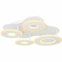 Luminaires Globo Lighting Plafonnier Globo FLAVETTO LED Blanc, 1 lumière, Télécommandes