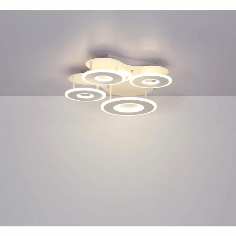 Luminaires Globo Lighting Plafonnier Globo FLAVETTO LED Blanc, 1 lumière, Télécommandes