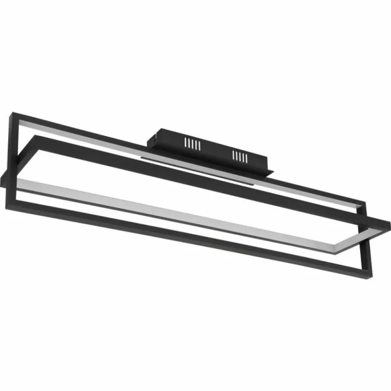 Luminaires Globo Lighting Plafonnier Globo FLIPS LED Noir, 1 lumière, Télécommandes* Éclairage Led