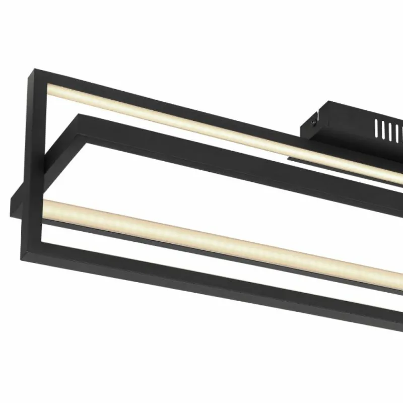 Luminaires Globo Lighting Plafonnier Globo FLIPS LED Noir, 1 lumière, Télécommandes* Éclairage Led