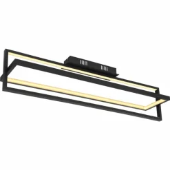 Luminaires Globo Lighting Plafonnier Globo FLIPS LED Noir, 1 lumière, Télécommandes* Éclairage Led