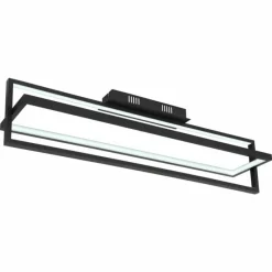 Luminaires Globo Lighting Plafonnier Globo FLIPS LED Noir, 1 lumière, Télécommandes* Éclairage Led