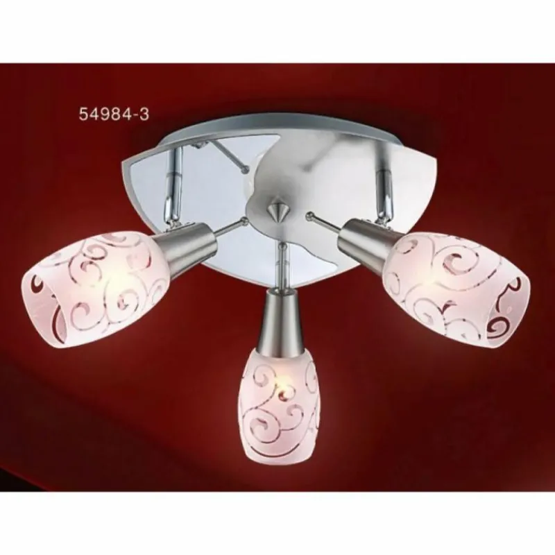 Luminaires Globo Lighting Plafonnier Globo FLORITA Chrome, Nickel mat, 3 lumières