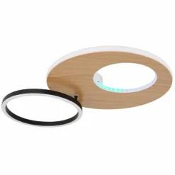 Lampes En Bois-Luminaires Globo Lighting Plafonnier Globo FORSI LED Blanc, 2 lumières, Télécommandes, Changeur de couleurs