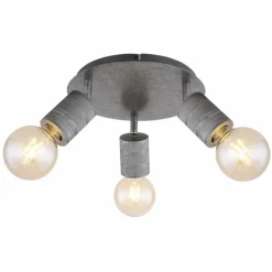 Luminaires Globo Lighting Plafonnier Globo FREDDY Argent Oxydé, 3 lumières* Plafonniers