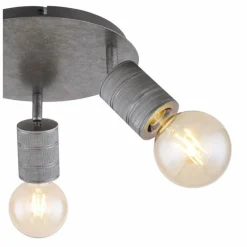 Luminaires Globo Lighting Plafonnier Globo FREDDY Argent Oxydé, 3 lumières* Plafonniers