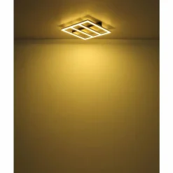 Lampes En Bois-Luminaires Globo Lighting Plafonnier Globo FROOMY LED Couleur bois, Noir, 1 lumière