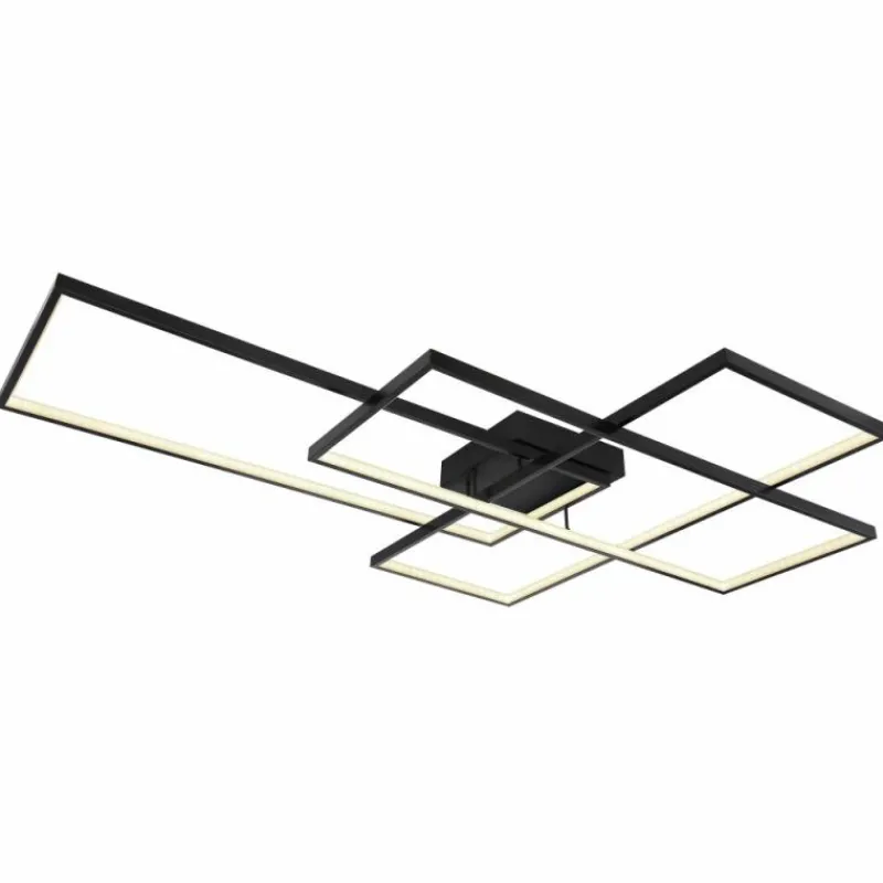 Luminaires Globo Lighting Plafonnier Globo GABRIEL LED Noir, 1 lumière, Télécommandes* Éclairage Led