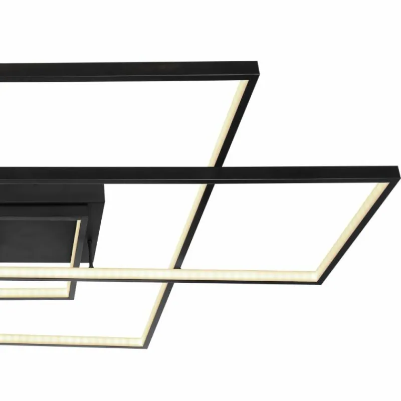 Luminaires Globo Lighting Plafonnier Globo GABRIEL LED Noir, 1 lumière, Télécommandes* Éclairage Led