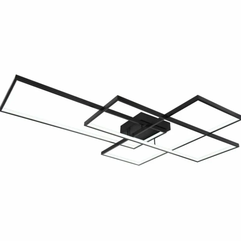 Luminaires Globo Lighting Plafonnier Globo GABRIEL LED Noir, 1 lumière, Télécommandes* Éclairage Led