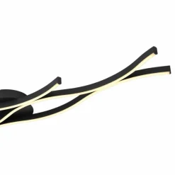 Lampes En Bois-Luminaires Globo Lighting Plafonnier Globo GERONIMO LED Couleur bois, Noir, 1 lumière