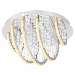 Luminaires Globo Lighting Plafonnier Globo GERT Clair, Blanc, 1 lumière, Changeur de couleurs