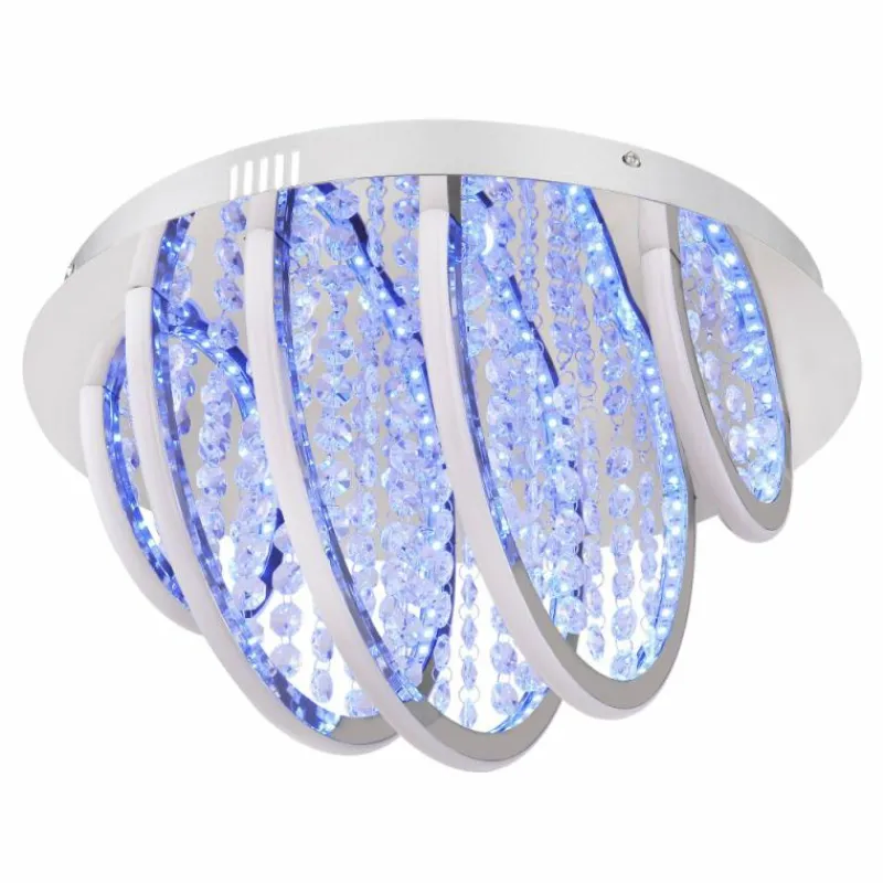 Luminaires Globo Lighting Plafonnier Globo GERT Clair, Blanc, 1 lumière, Changeur de couleurs