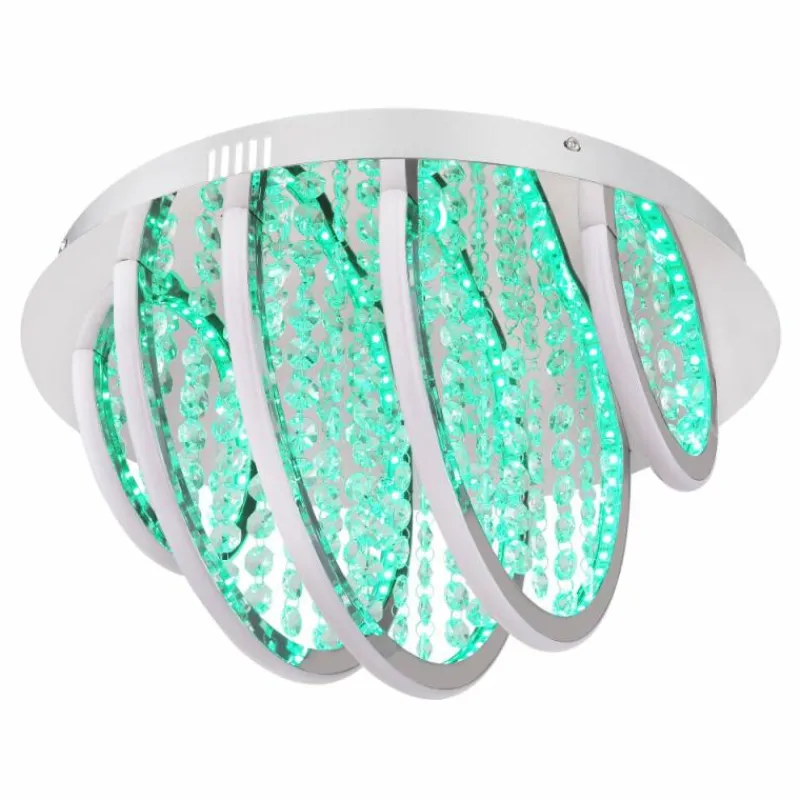 Luminaires Globo Lighting Plafonnier Globo GERT Clair, Blanc, 1 lumière, Changeur de couleurs