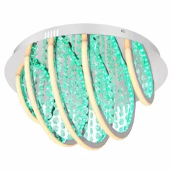 Luminaires Globo Lighting Plafonnier Globo GERT Clair, Blanc, 1 lumière, Changeur de couleurs