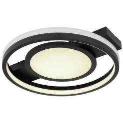 Luminaires Globo Lighting Plafonnier Globo GISELL LED Noir, 1 lumière, Télécommandes, Changeur de couleurs* Éclairage Led