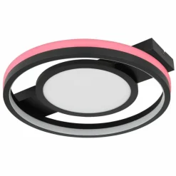 Luminaires Globo Lighting Plafonnier Globo GISELL LED Noir, 1 lumière, Télécommandes, Changeur de couleurs* Éclairage Led