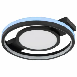 Luminaires Globo Lighting Plafonnier Globo GISELL LED Noir, 1 lumière, Télécommandes, Changeur de couleurs* Éclairage Led