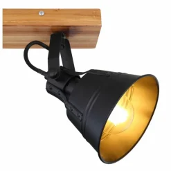 Lampes Industrielles-Luminaires Globo Lighting Plafonnier Globo GÜNTHER Bois clair, 2 lumières