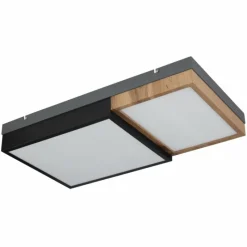 Lampes En Bois-Luminaires Globo Lighting Plafonnier Globo GUNDI LED Blanc, 1 lumière