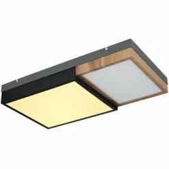 Lampes En Bois-Luminaires Globo Lighting Plafonnier Globo GUNDI LED Blanc, 1 lumière