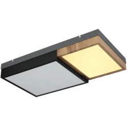 Lampes En Bois-Luminaires Globo Lighting Plafonnier Globo GUNDI LED Blanc, 1 lumière