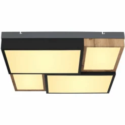 Lampes En Bois-Luminaires Globo Lighting Plafonnier Globo GUNDI LED Blanc, 1 lumière