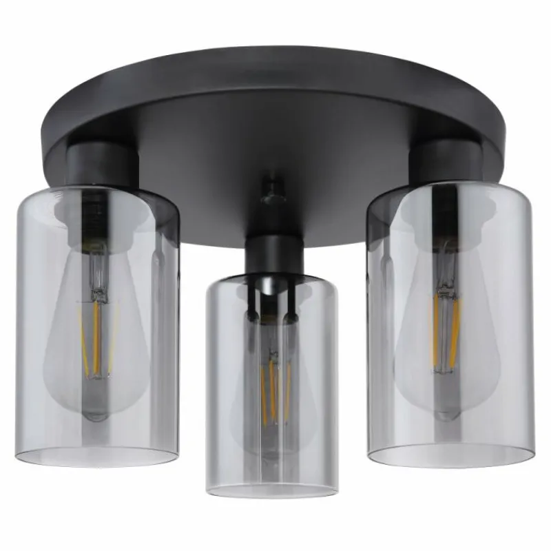 Luminaires Globo Lighting Plafonnier Globo HADERA Noir, 3 lumières