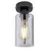 Suspension Verre Fumé-Luminaires Globo Lighting Plafonnier Globo HADERA Noir, 1 lumière