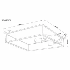 Lampes En Bois-Luminaires Globo Lighting Plafonnier Globo HAGAR Bois clair, Noir, 3 lumières
