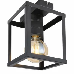 Lampes Industrielles-Luminaires Globo Lighting Plafonnier Globo HAGAR Noir, 1 lumière