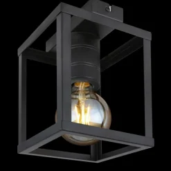 Lampes Industrielles-Luminaires Globo Lighting Plafonnier Globo HAGAR Noir, 1 lumière