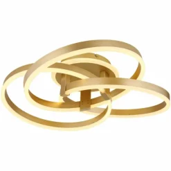 Lampes Dorées-Luminaires Globo Lighting Plafonnier Globo HERWIG LED Or, 1 lumière, Télécommandes