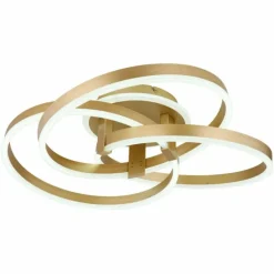 Lampes Dorées-Luminaires Globo Lighting Plafonnier Globo HERWIG LED Or, 1 lumière, Télécommandes