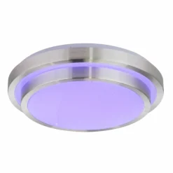 Luminaires Globo Lighting Plafonnier Globo INA Blanc, 2 lumières, Télécommandes, Changeur de couleurs