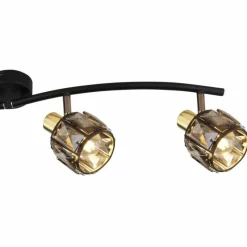 Lampes Dorées-Luminaires Globo Lighting Plafonnier Globo INDIANA Noir, 4 lumières