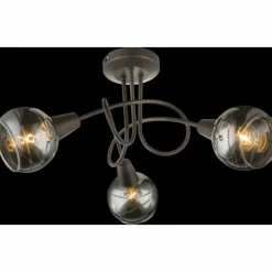 Luminaires Antiques-Luminaires Globo Lighting Plafonnier Globo Isla LED Bronze, 3 lumières