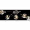 Luminaires Antiques-Luminaires Globo Lighting Plafonnier Globo Isla LED Bronze, 5 lumières