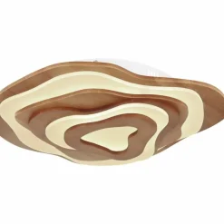 Lampes En Bois-Luminaires Globo Lighting Plafonnier Globo JACKS LED Bois foncé, Blanc, 1 lumière, Télécommandes