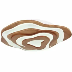 Lampes En Bois-Luminaires Globo Lighting Plafonnier Globo JACKS LED Bois foncé, Blanc, 1 lumière, Télécommandes