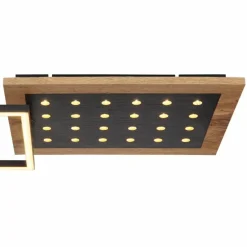 Lampes En Bois-Luminaires Globo Lighting Plafonnier Globo JIMBO LED Bois foncé, Noir, 2 lumières