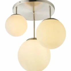 Luminaires Globo Lighting Plafonnier Globo JOEL Nickel mat, 3 lumières