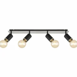 Luminaires Globo Lighting Plafonnier Globo JOSEBA Noir, 4 lumières* Spots Et Projecteurs