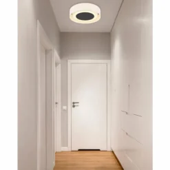 Lampes En Tissu-Luminaires Globo Lighting Plafonnier Globo JUDITH LED Blanc, 1 lumière