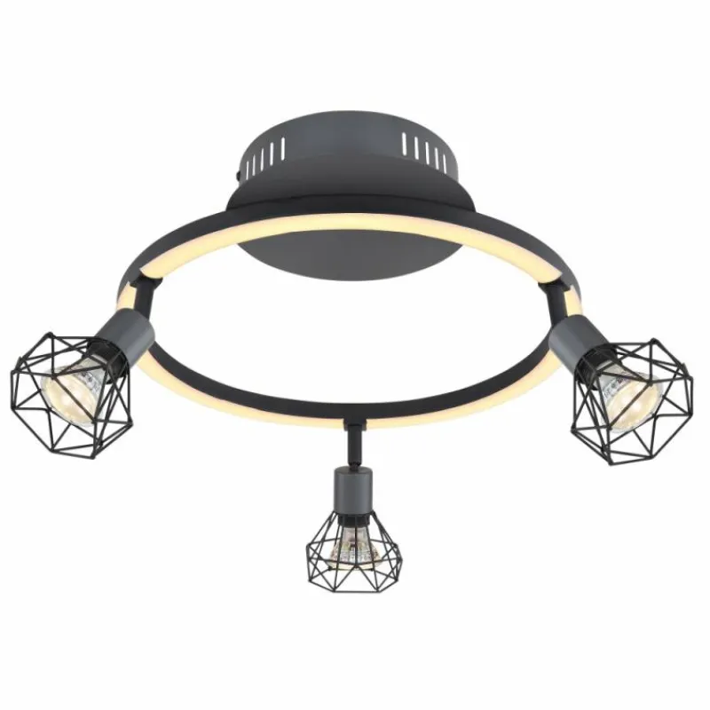 Luminaires Globo Lighting Plafonnier Globo JUTTA LED Noir, 1 lumière* Éclairage Led
