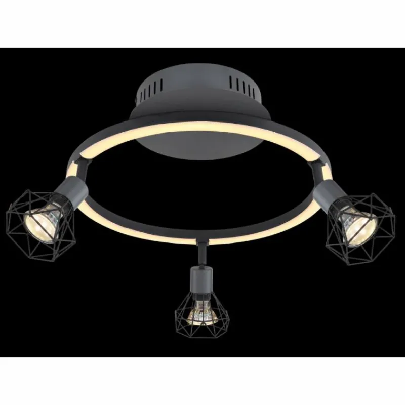 Luminaires Globo Lighting Plafonnier Globo JUTTA LED Noir, 1 lumière* Éclairage Led