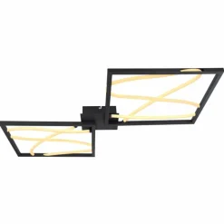 Luminaires Globo Lighting Plafonnier Globo KAIA LED Noir, 1 lumière* Éclairage Led