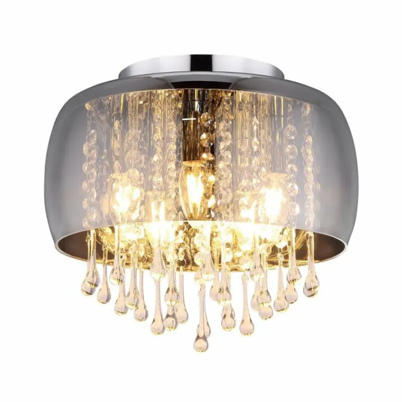 Lampe Turque-Luminaires Globo Lighting Plafonnier Globo KALLA Chrome, 5 lumières